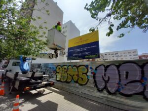 Zona de la avenida Juan XXIII en la que se ha comenzado a construir el jardín